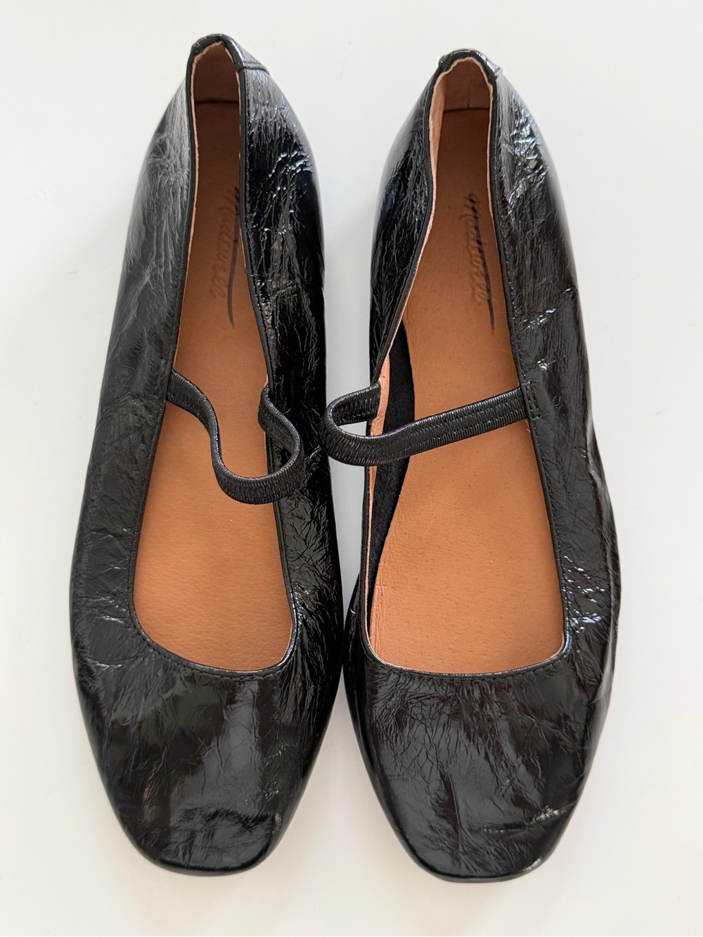 Madewell The Greta Mary Jane Flat in True Black Size 7